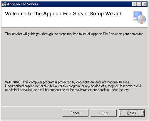 Appeon File Service Setup Wizard