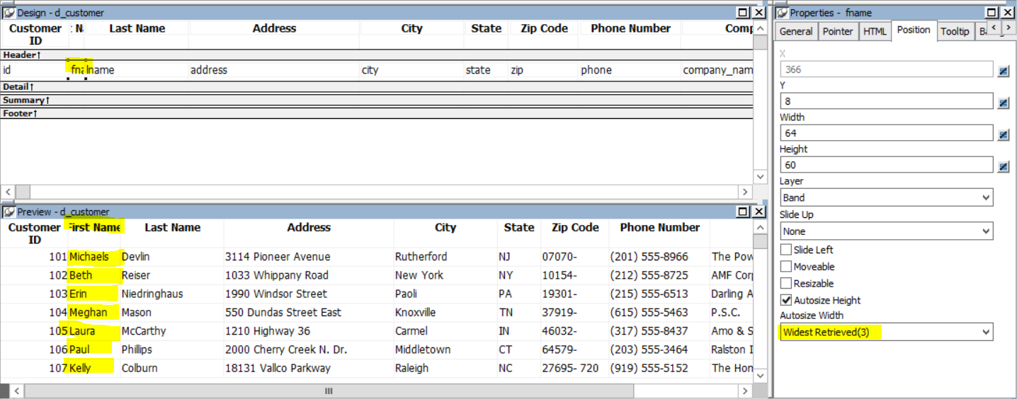 Autosize Width of Grid DataWindow Columns | Appeon
