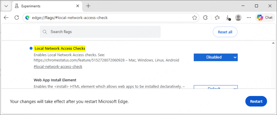 Local Network Access Checks