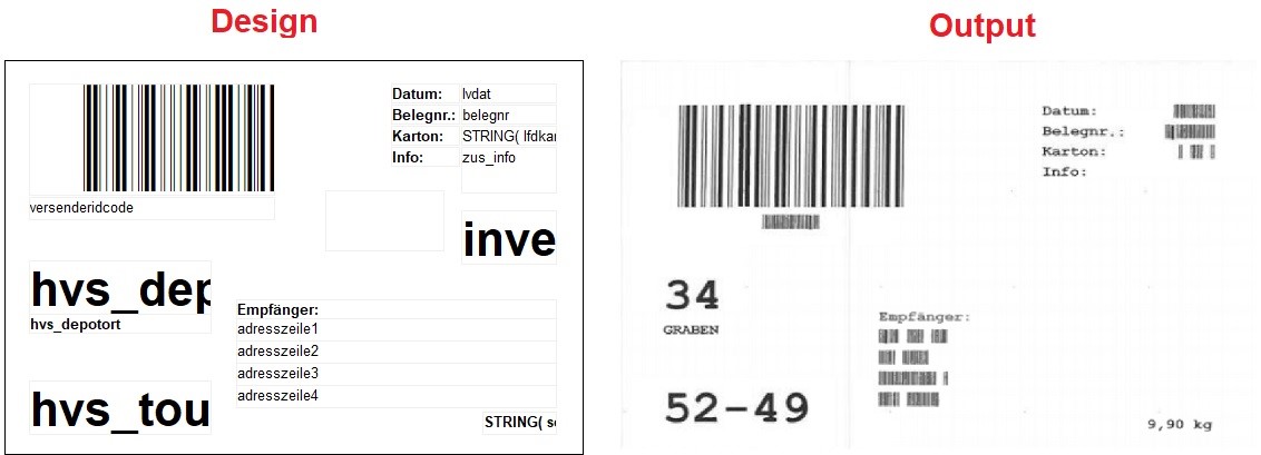 Design vs Output