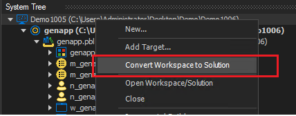 convert workspace to solution2