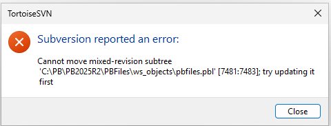 not up to date SVN error2