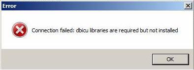 dbicu libraries error