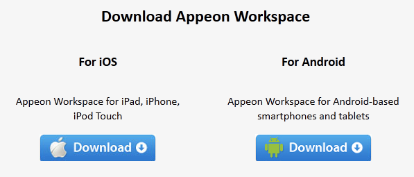 Appeon Workspace download center