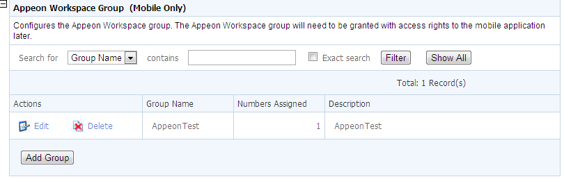 Appeon Workspace Group
