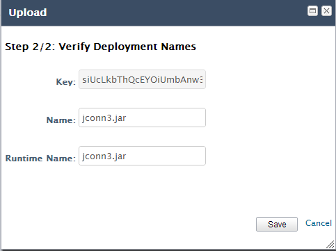 Verify the deployment name