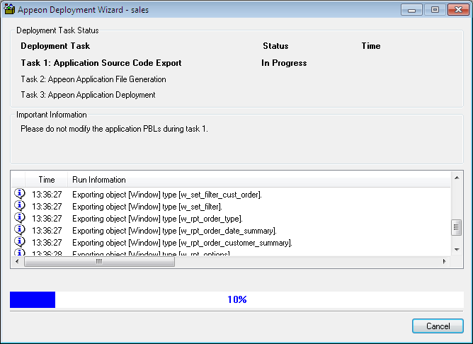 Task 1: Application Source Code Export