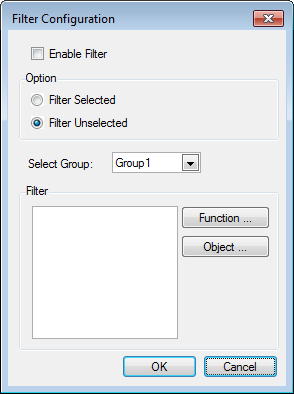 Filter Configuration dialog