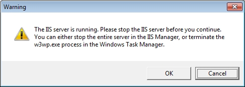 Stop IIS server