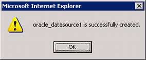 Datasource successfully created