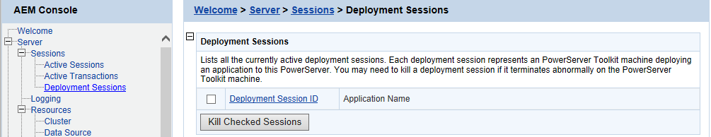 Deployment Sessions