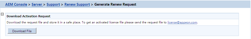 Generate renew request