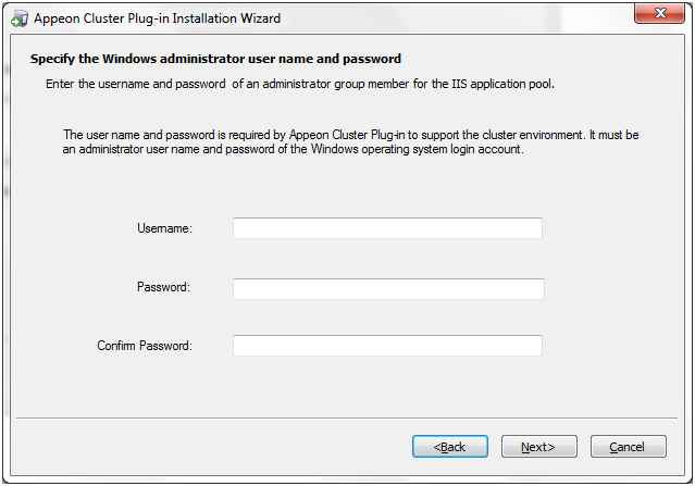 Windows administrator username and password