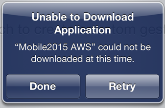 Unable to download the application