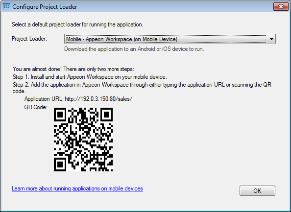 Instructions for running the app in Appeon Workspace