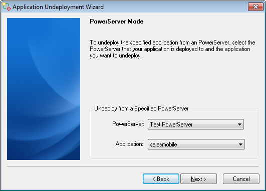 PowerServer Mode window