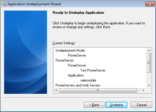 Undeployment settings