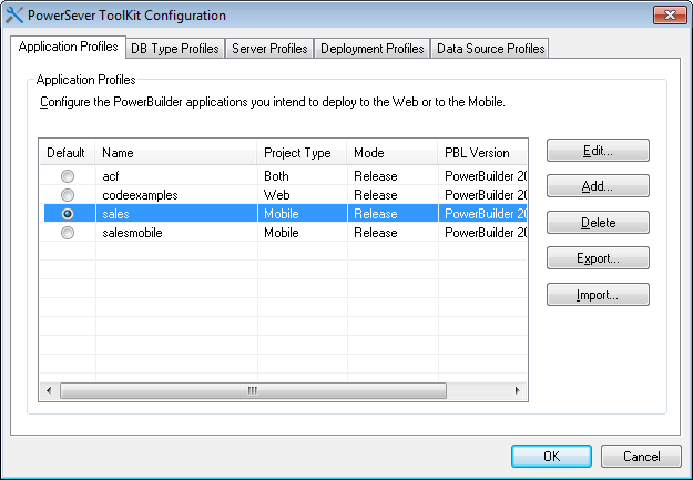 PowerServer Toolkit Configuration
