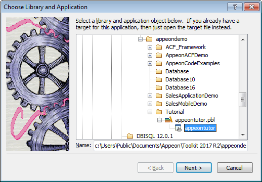Choose Library and Application