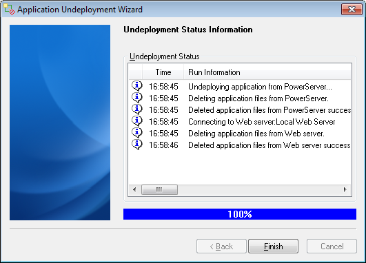 PowerServer Application Undeployment