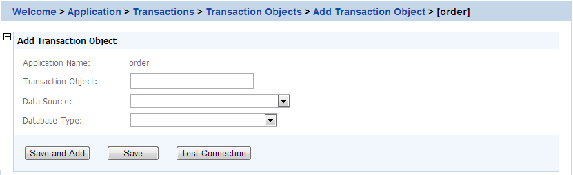 Add transaction object